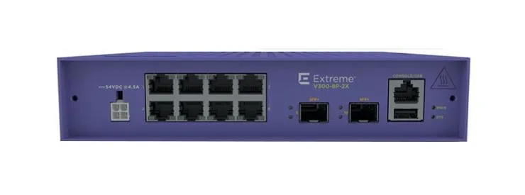 V300-8P-2X - Extreme Networks 8 x 10/100/1000BASE-T 8-port PoE+ Edge Switch