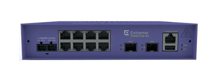 V300HT-8P-2X - Extreme Networks 8 x 10/100/1000GBASE-T High-Temperature 8-port PoE+ Edge Switch