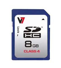 VASDH8GCL4R-2E - V7 8GB Class 4 SDHC Flash Memory Card