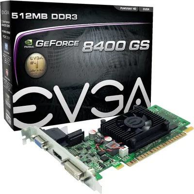 VCE256-P2-N735 - EVGA GeForce 8400GS 256MB PCI Express DVI/ Hdtv/ Hdcp Supported Video Graphics Card