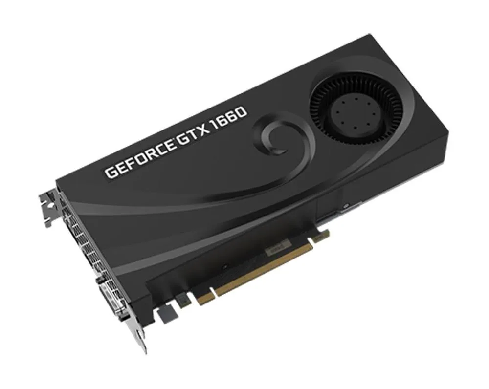 VCG16606BLMPB PNY NVIDIA GeForce GTX 1660 Blower 6GB GDDR5 DVI/HDMI/DisplayPort PCI-Express Video Card