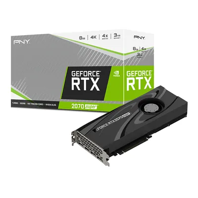 VCG20708SBLMPB PNY NVIDIA GeForce RTX 2070 Super Blower 8GB GDDR6 HDMI/3DisplayPort PCI-Express Video Card