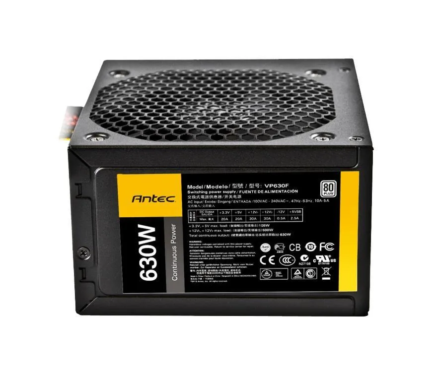 VP630F - Antec VP630F 630-Watts 87% Efficiency ATX12V/EPS12V Power Supply
