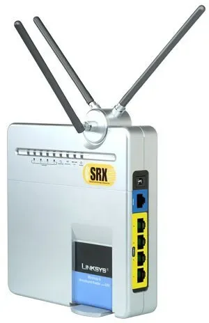 WAG54GX2-EU - Linksys Wireless-G WAG54GX2 ADSL Gateway with SRX200 1 x ADSL, 4 x 10/100Base-TX IEEE 802.11b/g Wireless Router