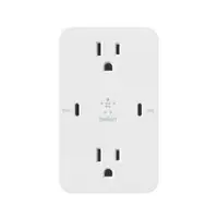 WCZ001DQWH - Belkin Boost Charge 68-Watts 2x USB-C Pro Dual Outlet/Dual Port GaN Wall Plate