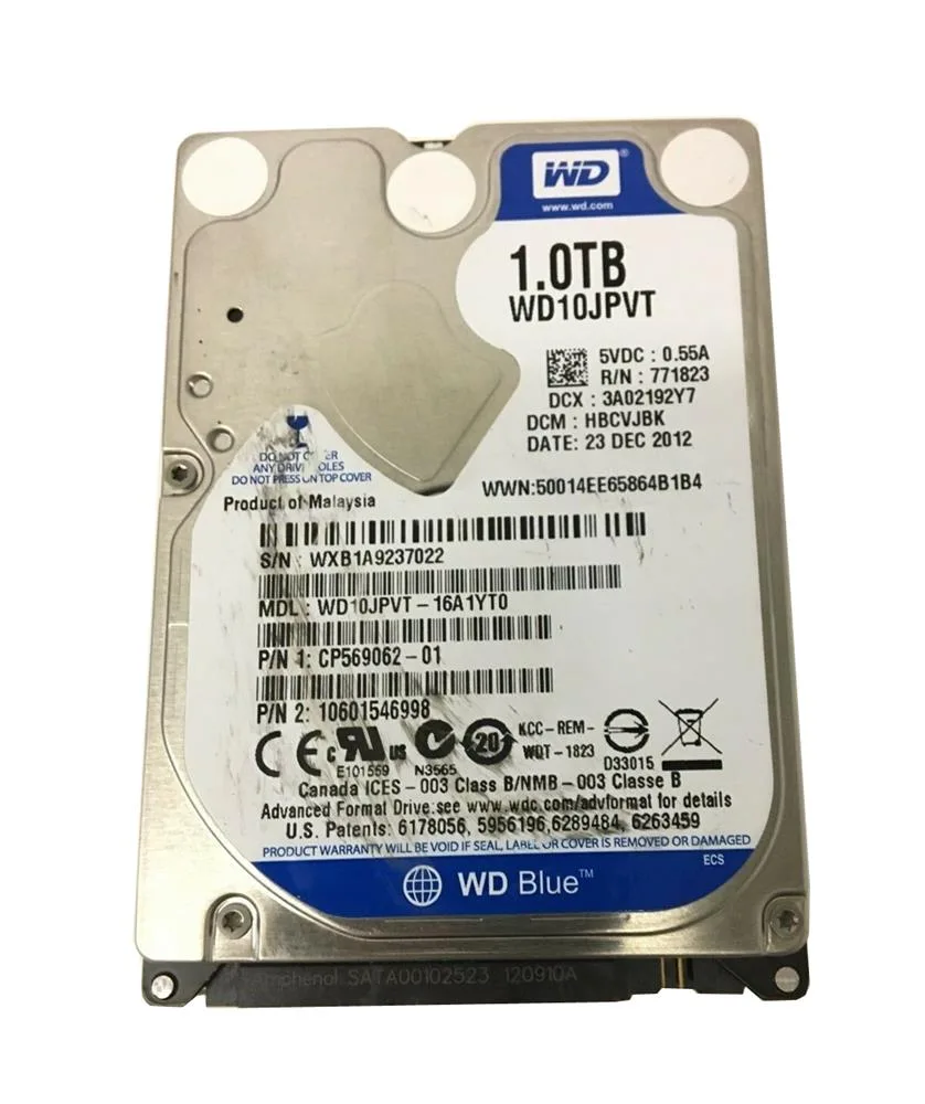 WD10JPVT-16A1YT0 - Western Digital Scorpio Blue 1TB 5400RPM SATA 3Gb/s 8MB Cache 2.5-inch Hard Drive