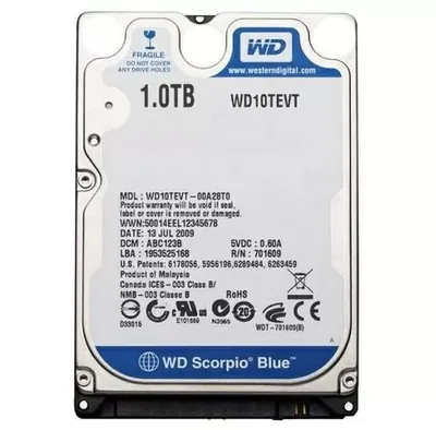 WD1600BEVT-75A23T0 - Western Digital Scorpio Blue 160GB 5400RPM SATA 3Gb/s 8MB Cache 2.5-inch Hard Drive