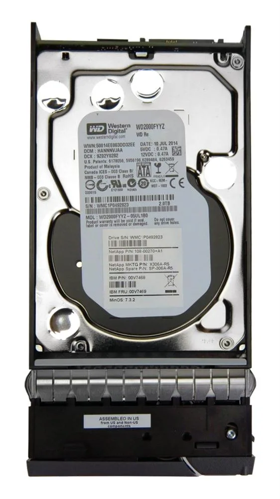 WD2000FYYZ-05UL1B0 - Western Digital RE 2TB 7200RPM SATA 6Gb/s 64MB Cache 3.5-inch Hard Drive