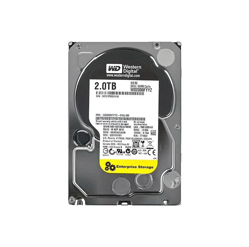 WD2000FYYZ-1UL1B0 - Western Digital Re 2TB 7200RPM SATA 6Gb/s 64MB Cache 3.5-inch Hard Drive