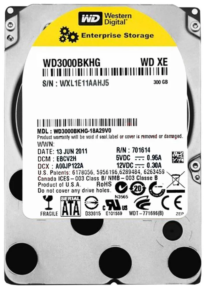 WD3001BKHG-A1 - Western Digital XE 300GB 10000RPM SAS 6Gb/s 32MB Cache 2.5-inch Hard Drive