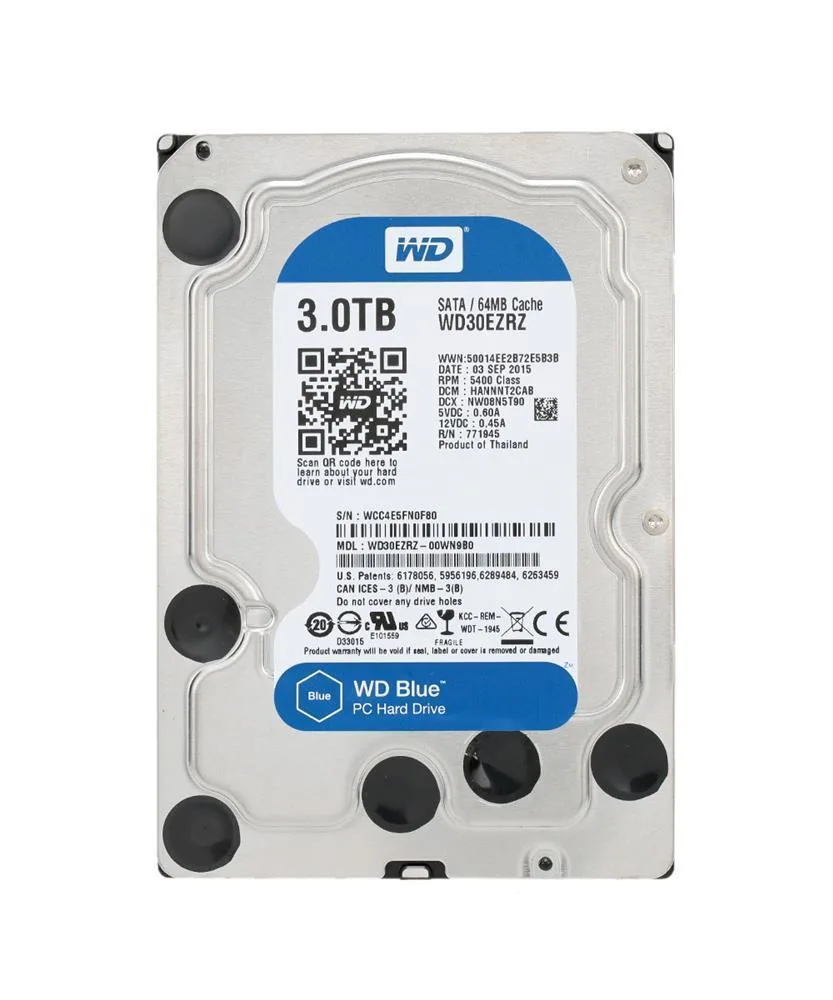 WD30EZAZ - Western Digital Blue PC Desktop 3TB 5400RPM SATA 6Gb/s 256MB Cache 3.5-inch Hard drive