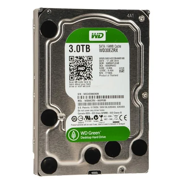 WD30EZRX-00SPEB0 - Western Digital Green 3TB 5400RPM SATA 6Gb/s 64MB Cache 3.5-inch Hard Drive