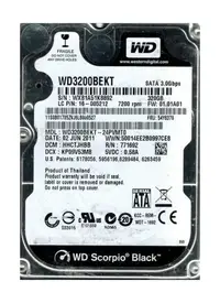 WD3200BEKT-24PVMT0 - Western Digital Scorpio Black 320GB 7200RPM SATA 3Gb/s 16MB Cache 2.5-inch Hard Drive