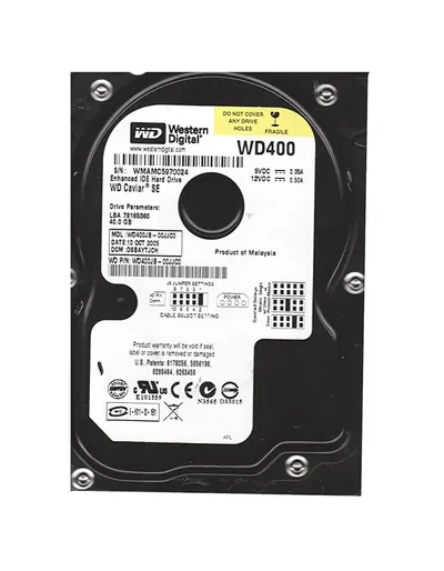 WD400BEVE-00UYT0 - Western Digital Scorpio 40GB 5400RPM ATA-100 8MB Cache 2.5-inch Hard Drive