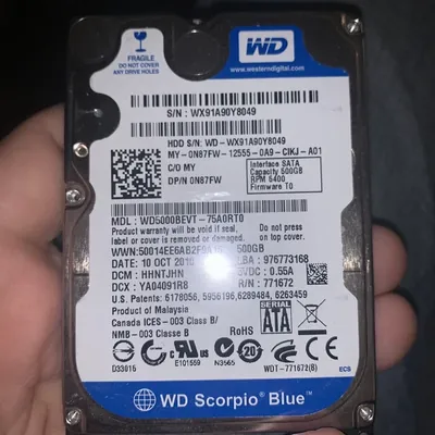 WD5000BEVT-11ZAT0 - Western Digital Scorpio Blue 500GB 5400RPM SATA 3Gb/s 8MB Cache 2.5-inch Hard Drive