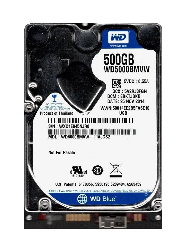 WD5000BMVW-11AJGS2 - Western Digital 500GB 5400RPM USB 3.0 2.5-inch Hard Drive for WD Passport