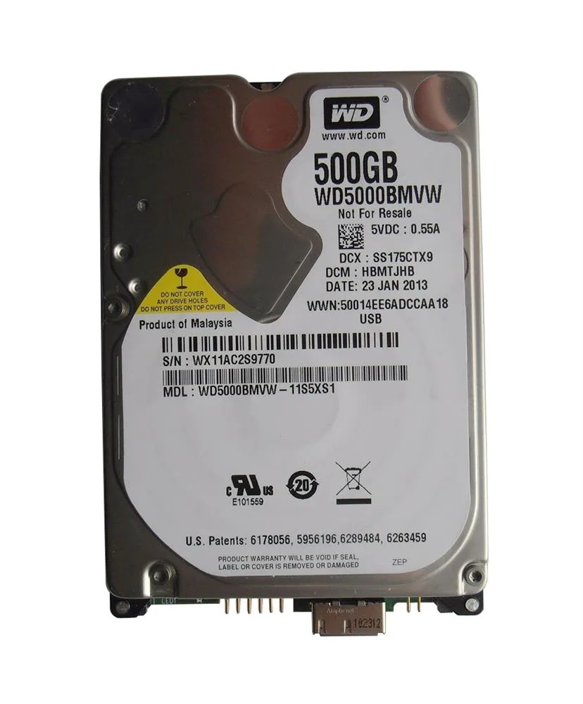 WD5000BMVW-11S5XS1 - Western Digital 500GB 5400RPM USB 3.0 2.5-inch Hard Drive for WD Passport