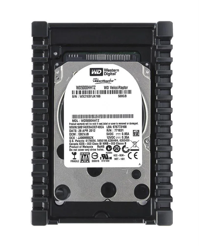 WD5000HHTZ-A1 - Western Digital VelociRaptor 500GB 10000RPM SATA 6Gb/s 64MB Cache 3.5-inch Hard Drive