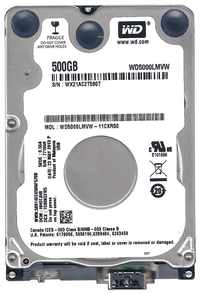 WD5000LMVW - Western Digital 500GB 5400RPM USB 3 2.5-inch Hard Drive