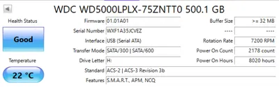 WD5000LPLX-08ZNTT - Western Digital Black 500GB 7200RPM SATA 6Gb/s 32MB Cache 2.5-inch Hard Drive