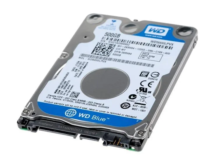 WD5000LPVX-08V0TT6 - Western Digital Blue 500GB 5400RPM SATA 6Gb/s 8MB Cache 2.5-inch Hard Drive
