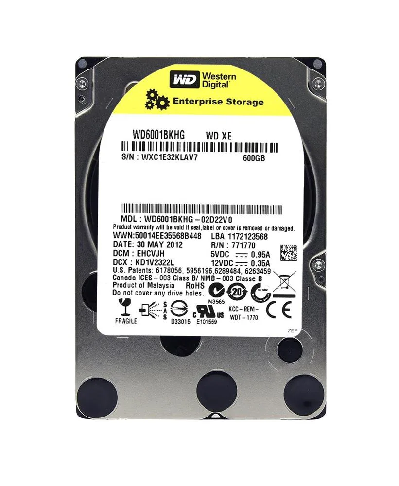 WD6001BKHG-18D22V0 - Western Digital XE 600GB 10000RPM SAS 6Gb/s 32MB Cache 2.5-inch Hard Drive