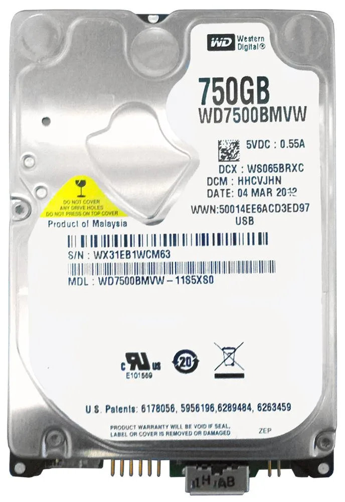 WD7500BMVW - Western Digital 750GB 5400RPM USB 3 2.5-inch Hard Drive