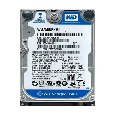WD7500LPCX-80HWST0 - Western Digital Blue 750GB 5400RPM SATA 6Gb/s 16MB Cache 2.5-inch Hard Drive