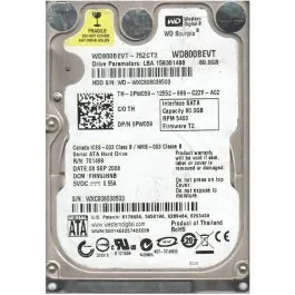WD800BEVS-60RST0 - Western Digital Scorpio 80GB 5400RPM SATA 1.5Gb/s 8MB Cache 2.5-inch Hard Drive