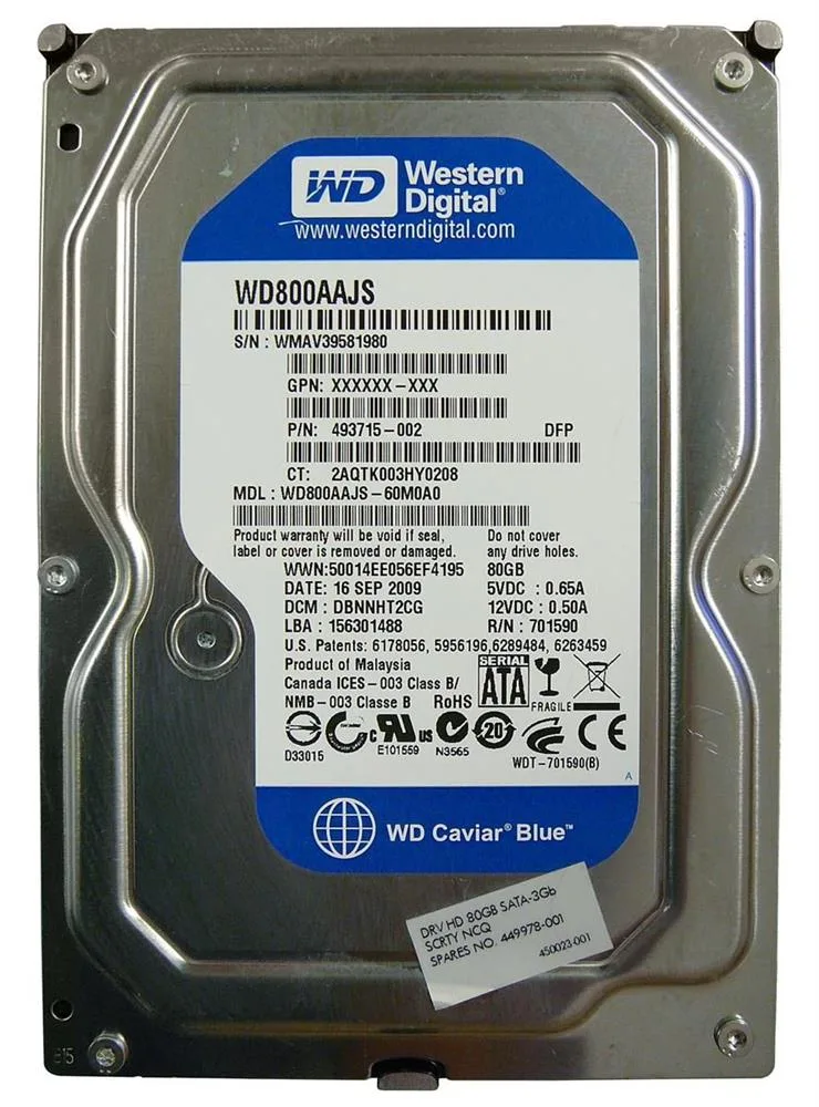 WD800SATA - Western Digital 80GB 7200RPM SATA Hard Drive