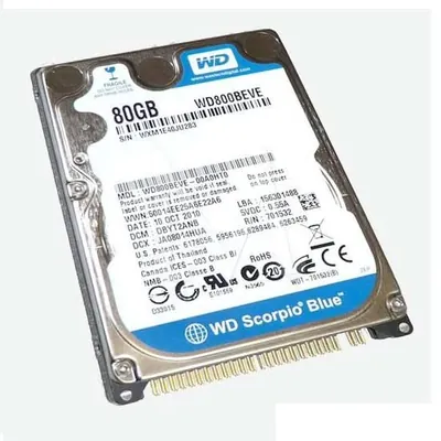 WD800UE-00KVT0 - Western Digital Scorpio 80GB 5400RPM ATA-100 2MB Cache 40-Pin 2.5-inch Hard Drive