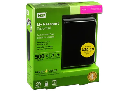 WDBAAA5000ARD-NESN - Western Digital My Passport Essential 500GB USB 2.0 2.5-inch External Drive
