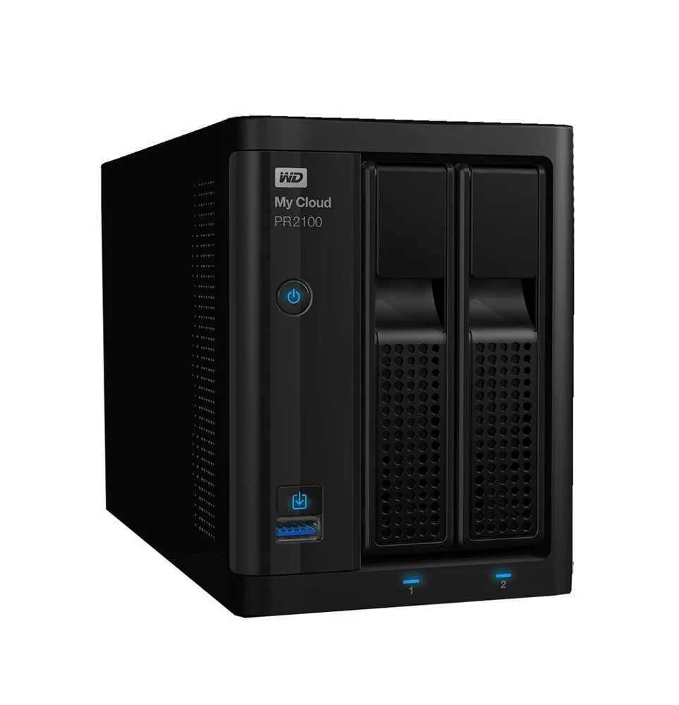 WDBBCL0000NBK - Western Digital My Cloud Pro PR2100 2-bays 0TB HDD 2-bay Gigabit Ethernet RAID 0/1 JBOD Desktop NAS System