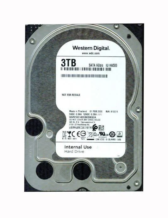WDBNSW0030HNC-WESN - Western Digital RE 3TB 7200RPM SATA 6Gb/s 64MB Cache 3.5-inch Hard Drive