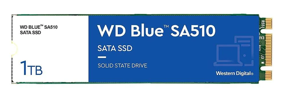 WDS100T3B0B - Western Digital Blue SA510 Series 1TB Triple-Level Cell SATA 6Gb/s M.2 2280 Solid State Drive