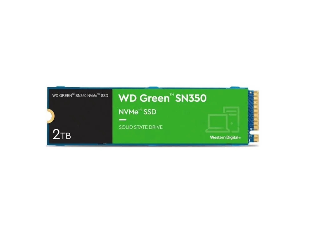 WDS200T3G0C - Western Digital Green SN350 2TB Quad-Level Cell PCI Express 3.0 x4 NVMe M.2 2280 Solid State Drive