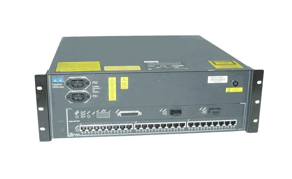 WS-C2926 - Cisco Catalyst 2900 Series 24 x Ports 10/100Base-TX + 2 x Uplink Layer 2 Managed Fast Ethernet Network Switch