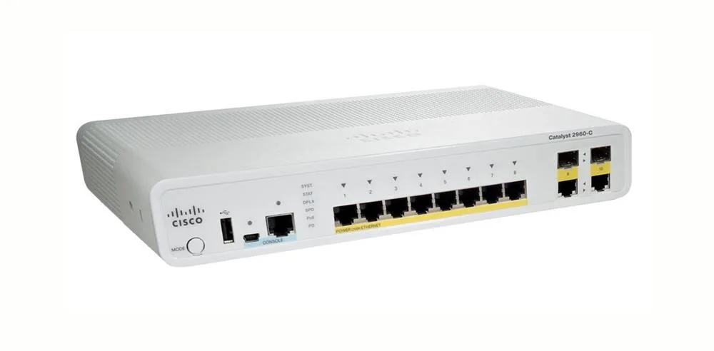 WS-C2960CG-8TC-L-WS - Cisco Catalyst RJ-45 8 x Ports 10/100/1000Base-T + 2 x Uplink Ports Compact Gigabit Ethernet Switch