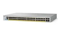 WS-C2960L-48PS-LL - Cisco Catalyst 2960-L Series PoE+ 48 x Ports 10/100/1000Base-T + 4 x Gigabit SFP Layer 4 Managed Rack-Mountable Gigabit Ethernet Network Switch