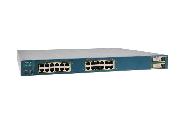 WS-C3550-24PWR-EMI - Cisco Catalyst 3550 24-Ports 10/100BaseT + 2 x SFP (mini-Gbic) Layer 4 Managed Fast Ethernet Network Switch