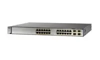 WS-C3750G-24TS-E - Cisco Catalyst 3750 24-Port RJ-45 24 x 10/100/1000Base-T + 2 SFP-based Layer3 Managed 1U Rack-mountable Gigabit Ethernet Switch