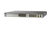 WS-C3750G-24TS-E1U - Cisco Catalyst 3750 24-Port RJ-45 24 x 10/100/1000Base-T + 2 SFP-based Layer3 Managed 1U Rack-mountable Gigabit Ethernet Switch