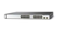 WS-C3750V2-24TS-S - Cisco Catalyst 3750V2 24 x Ports 10/100base-FX + 2 x SFP Layer 3 Managed Fast Ethernet Network Switch