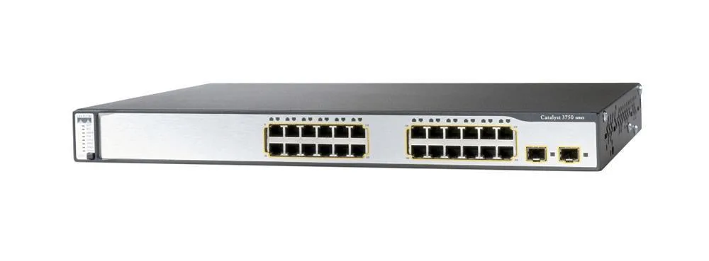 WS-C3750V224PSS-RF - Cisco Catalyst 3750V2 PoE 24 x Ports 10/100base-FX + 2 x SFP Layer 3 Managed Fast Ethernet Network Switch