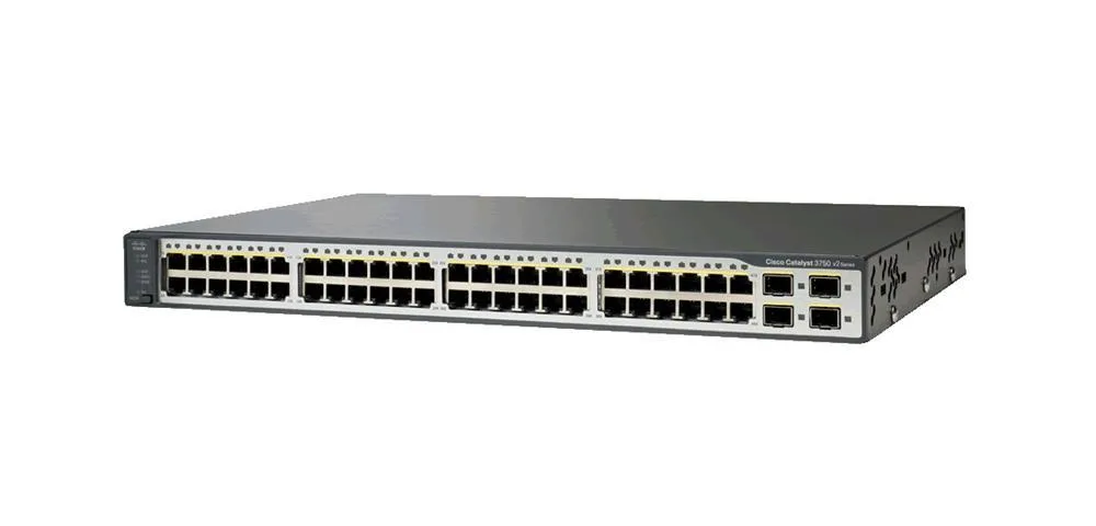 WS-C3750V248PSE-RF - Cisco Catalyst 3750V2 PoE 48 x Ports10/100Base-T + 4 x SFP Layer 3 Managed Fast Ethernet Network Switch