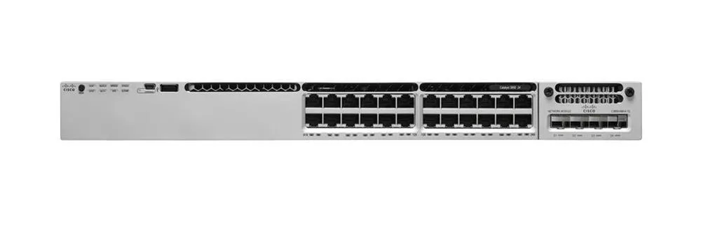 WS-C3850-24T-E-RF - Cisco Catalyst 3850 Series 24 x Ports SFP+ 10GBase-T Layer 3 Managed 1U Rack-Mountable Gigabit Ethernet Network Switch