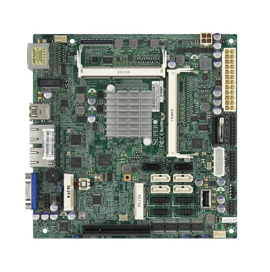 X10SBA-B - Supermicro Intel Celeron J1900 2.42GHz/ Intel J1900/ DDR3/ SATA3/USB3.0/ A/V/2GbE/ Mini-ITX Motherboard / CPU Combo