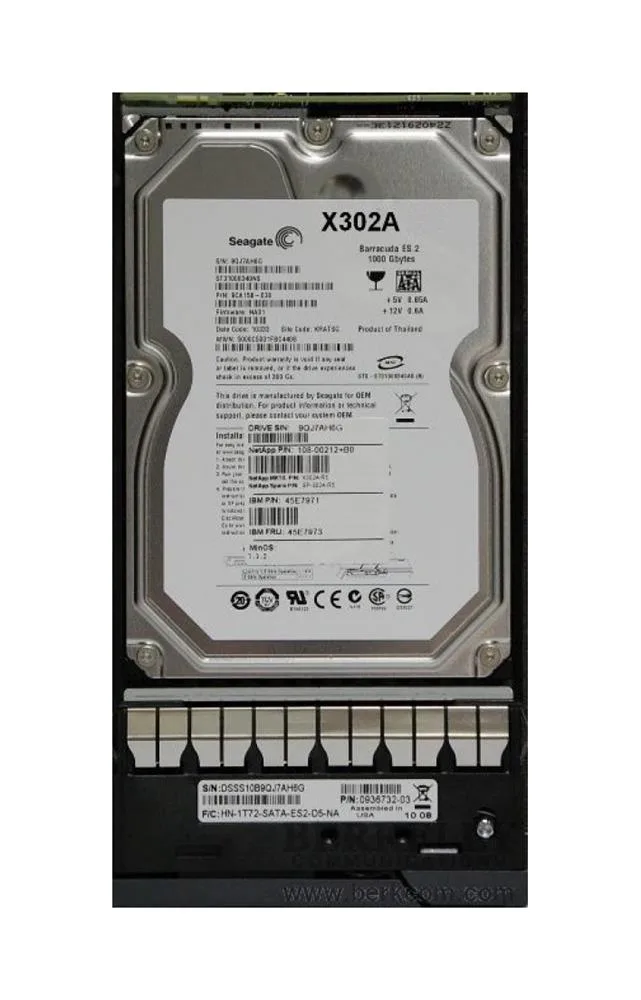 X302A - NetApp 1TB 7200RPM SATA 3Gb/s 3.5-inch Hard Drive