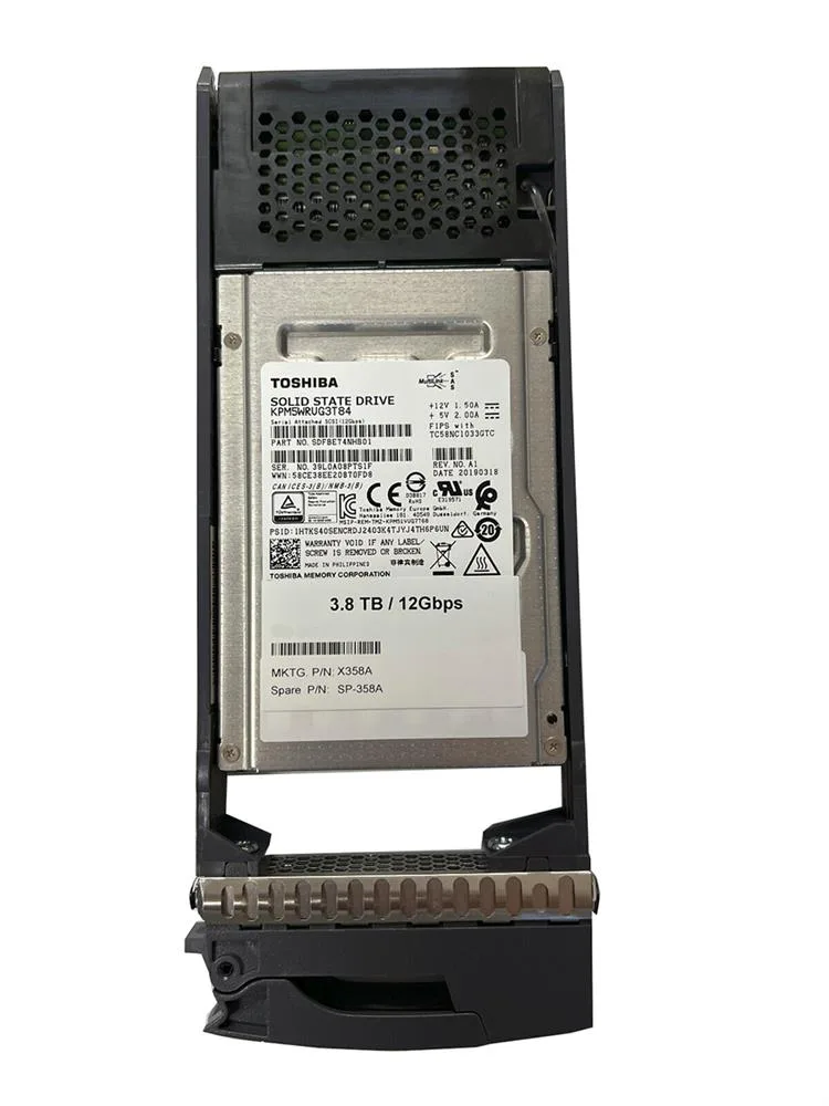 X358A - NetApp 3.8TB NSE SAS 12Gb/s 2.5-inch Encrypted Solid State Drive