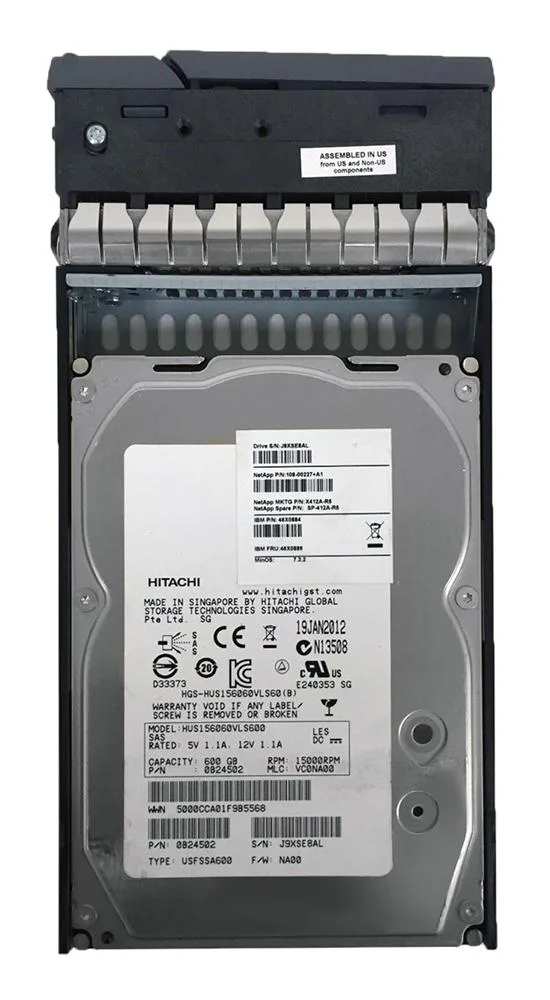 X412A - NetApp 600GB 15000RPM SAS 6Gb/s 3.5-inch Hard Drive
